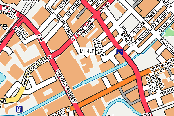 M1 4LF map - OS OpenMap – Local (Ordnance Survey)