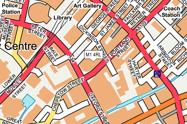 M1 4RL map - OS OpenMap – Local (Ordnance Survey)