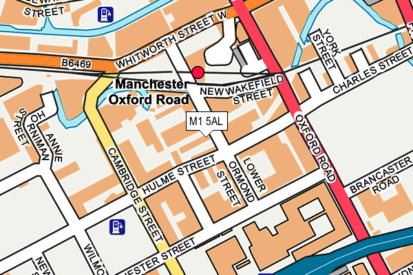 M1 5AL map - OS OpenMap – Local (Ordnance Survey)