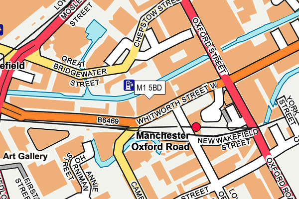 M1 5BD map - OS OpenMap – Local (Ordnance Survey)