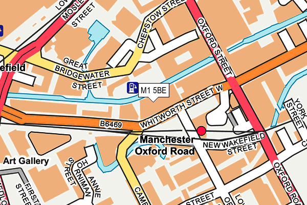 M1 5BE map - OS OpenMap – Local (Ordnance Survey)
