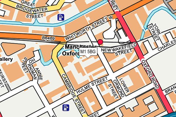 M1 5BG map - OS OpenMap – Local (Ordnance Survey)