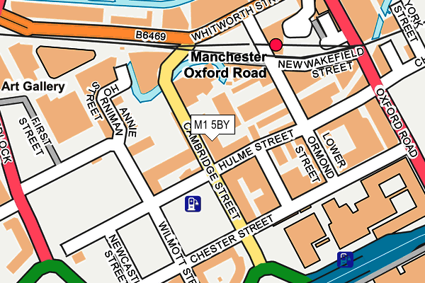 M1 5BY map - OS OpenMap – Local (Ordnance Survey)