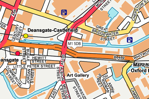 M1 5DB map - OS OpenMap – Local (Ordnance Survey)