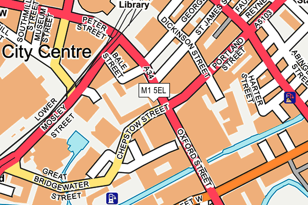 M1 5EL map - OS OpenMap – Local (Ordnance Survey)