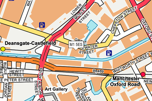 M1 5ES map - OS OpenMap – Local (Ordnance Survey)