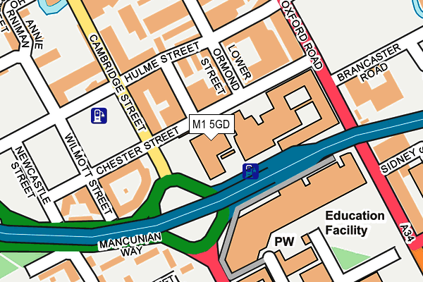 M1 5GD map - OS OpenMap – Local (Ordnance Survey)