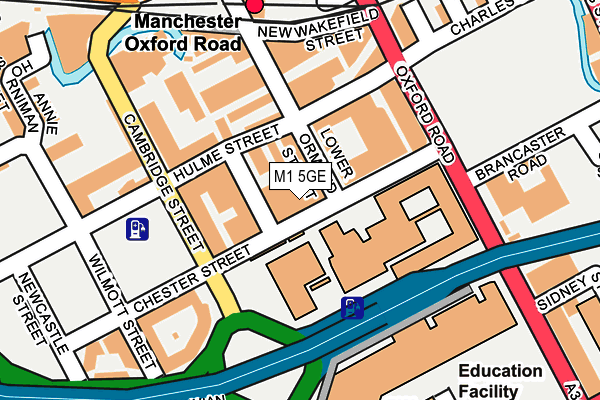 M1 5GE map - OS OpenMap – Local (Ordnance Survey)