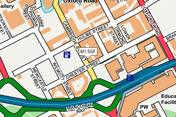 M1 5GF map - OS OpenMap – Local (Ordnance Survey)