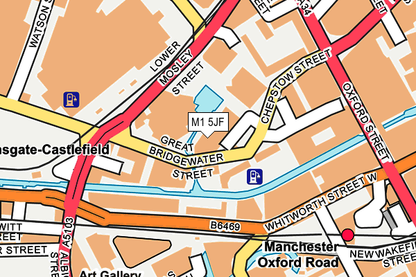 M1 5JF map - OS OpenMap – Local (Ordnance Survey)