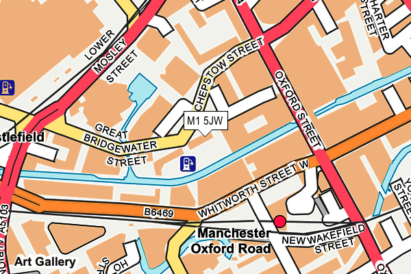 M1 5JW map - OS OpenMap – Local (Ordnance Survey)