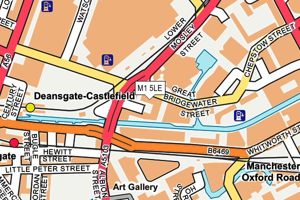 M1 5LE map - OS OpenMap – Local (Ordnance Survey)