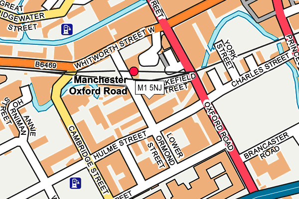 M1 5NJ map - OS OpenMap – Local (Ordnance Survey)