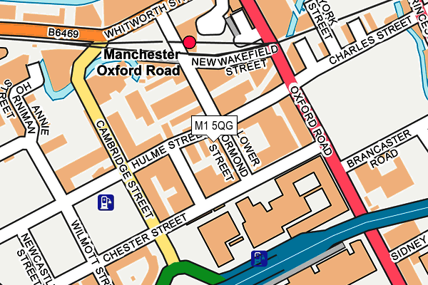 M1 5QG map - OS OpenMap – Local (Ordnance Survey)