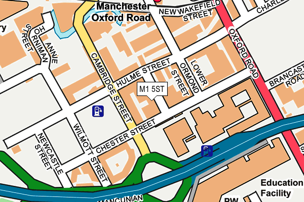 M1 5ST map - OS OpenMap – Local (Ordnance Survey)