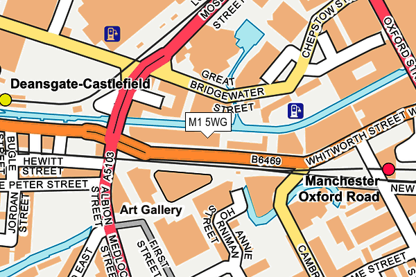 M1 5WG map - OS OpenMap – Local (Ordnance Survey)