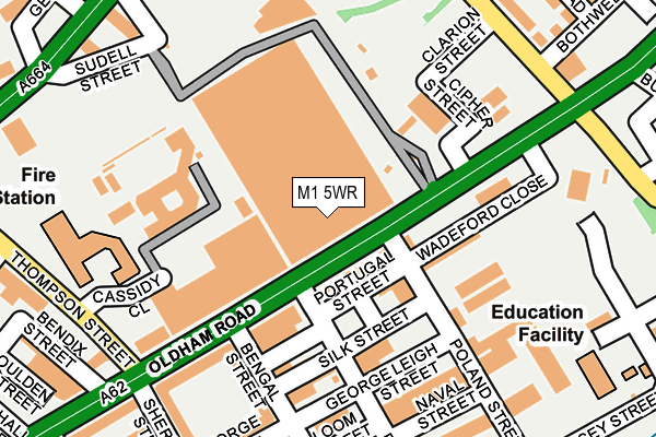 M1 5WR map - OS OpenMap – Local (Ordnance Survey)