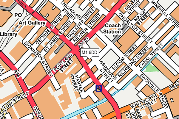 M1 6DD map - OS OpenMap – Local (Ordnance Survey)