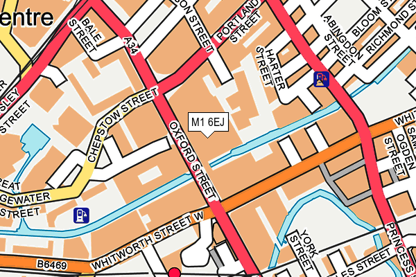 M1 6EJ map - OS OpenMap – Local (Ordnance Survey)