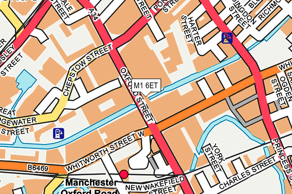 M1 6ET map - OS OpenMap – Local (Ordnance Survey)