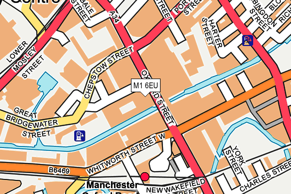 M1 6EU map - OS OpenMap – Local (Ordnance Survey)