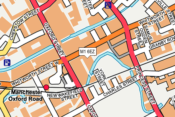 M1 6EZ map - OS OpenMap – Local (Ordnance Survey)