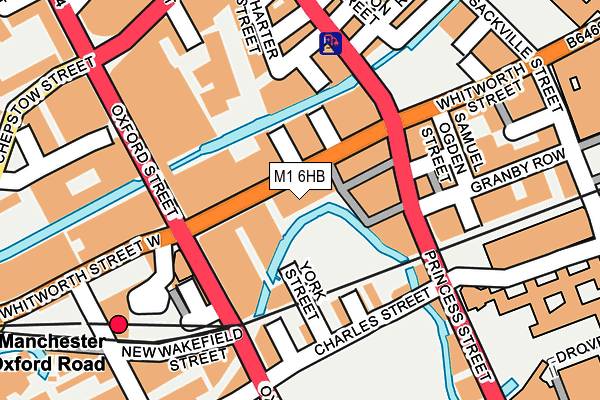 M1 6HB map - OS OpenMap – Local (Ordnance Survey)