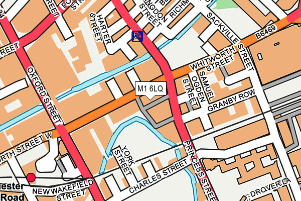 M1 6LQ map - OS OpenMap – Local (Ordnance Survey)