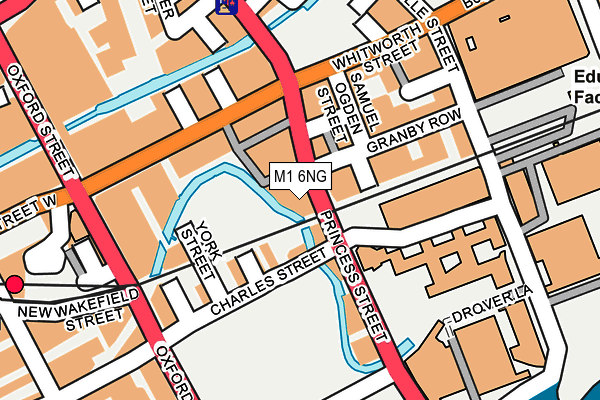 M1 6NG map - OS OpenMap – Local (Ordnance Survey)