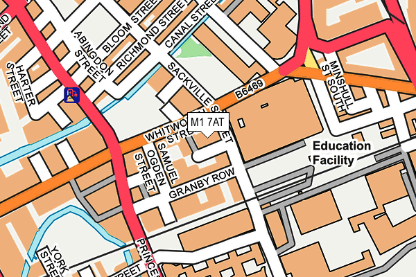 M1 7AT map - OS OpenMap – Local (Ordnance Survey)