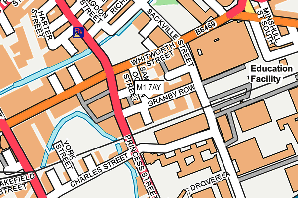 M1 7AY map - OS OpenMap – Local (Ordnance Survey)