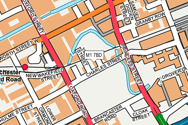 M1 7BD map - OS OpenMap – Local (Ordnance Survey)