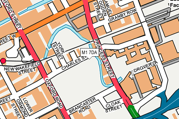 M1 7DA map - OS OpenMap – Local (Ordnance Survey)