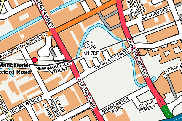 M1 7DF map - OS OpenMap – Local (Ordnance Survey)