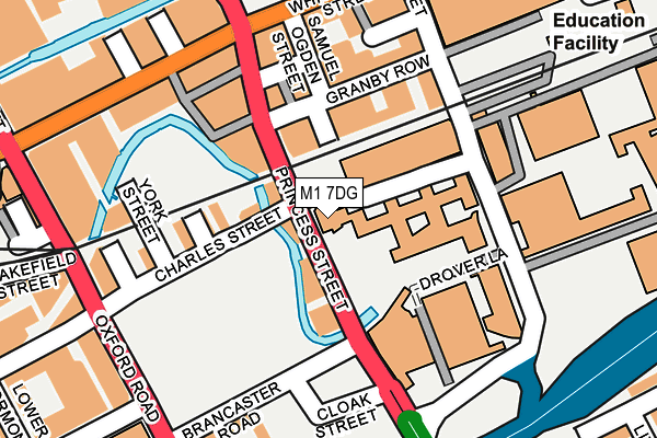 M1 7DG map - OS OpenMap – Local (Ordnance Survey)