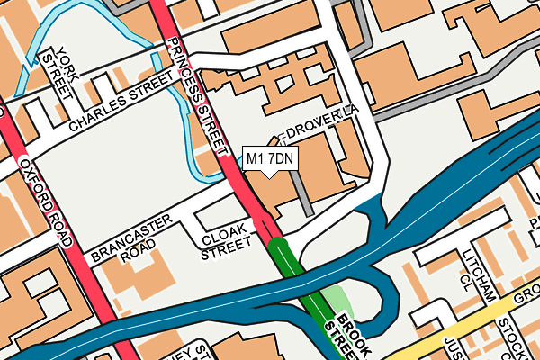 M1 7DN map - OS OpenMap – Local (Ordnance Survey)