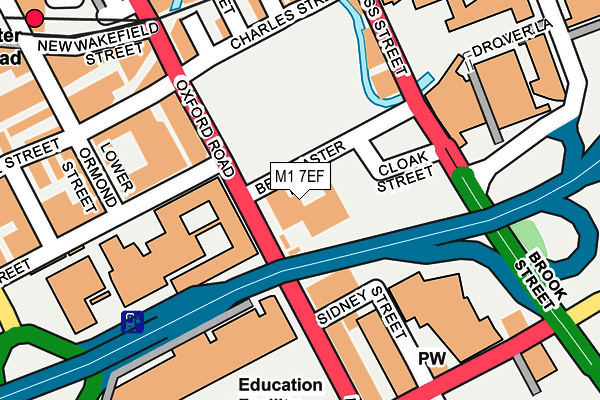 M1 7EF map - OS OpenMap – Local (Ordnance Survey)