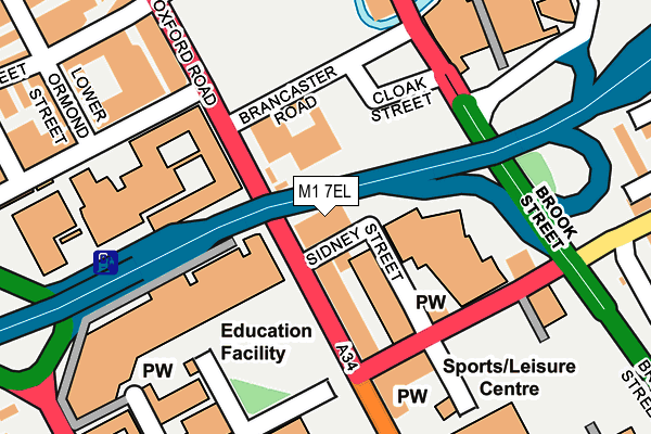 M1 7EL map - OS OpenMap – Local (Ordnance Survey)