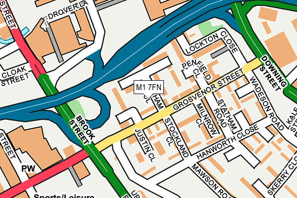 M1 7FN map - OS OpenMap – Local (Ordnance Survey)