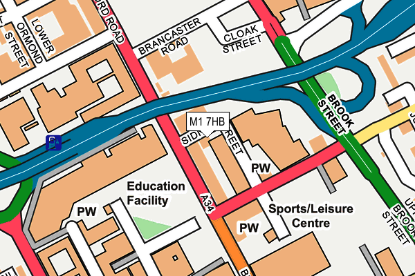 M1 7HB map - OS OpenMap – Local (Ordnance Survey)