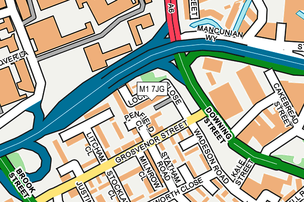 M1 7JG map - OS OpenMap – Local (Ordnance Survey)