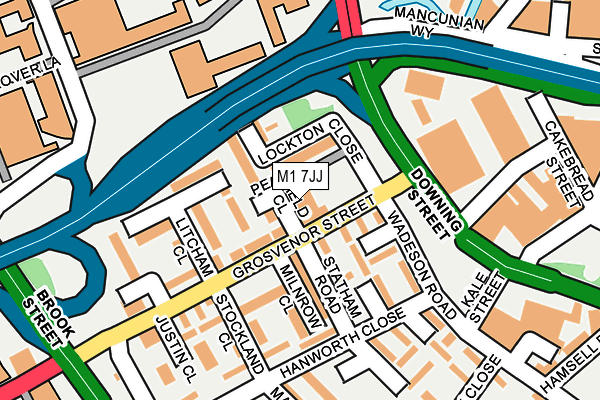 M1 7JJ map - OS OpenMap – Local (Ordnance Survey)