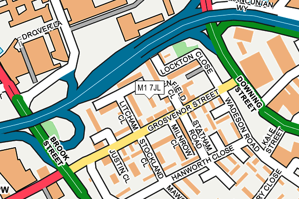 M1 7JL map - OS OpenMap – Local (Ordnance Survey)