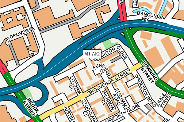 M1 7JQ map - OS OpenMap – Local (Ordnance Survey)