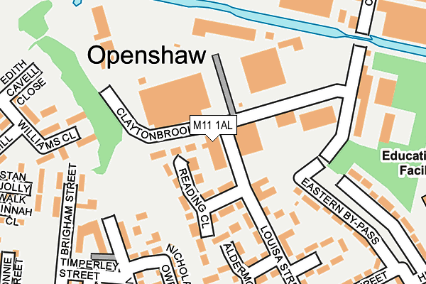 M11 1AL map - OS OpenMap – Local (Ordnance Survey)