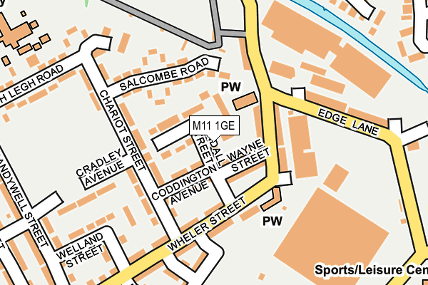 M11 1GE map - OS OpenMap – Local (Ordnance Survey)