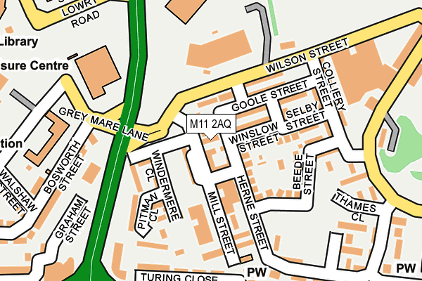 M11 2AQ map - OS OpenMap – Local (Ordnance Survey)