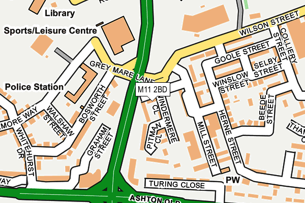 M11 2BD map - OS OpenMap – Local (Ordnance Survey)