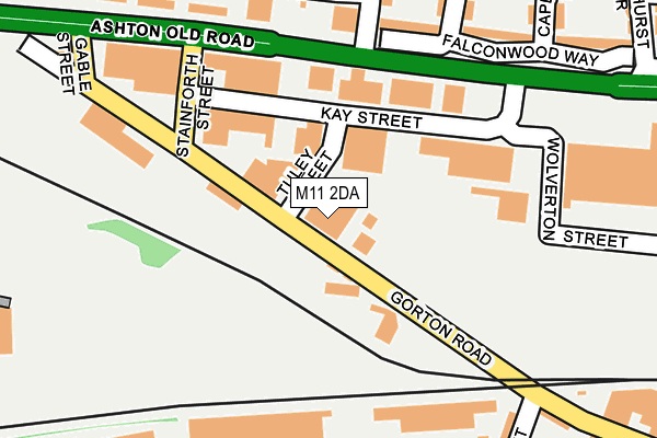 M11 2DA map - OS OpenMap – Local (Ordnance Survey)