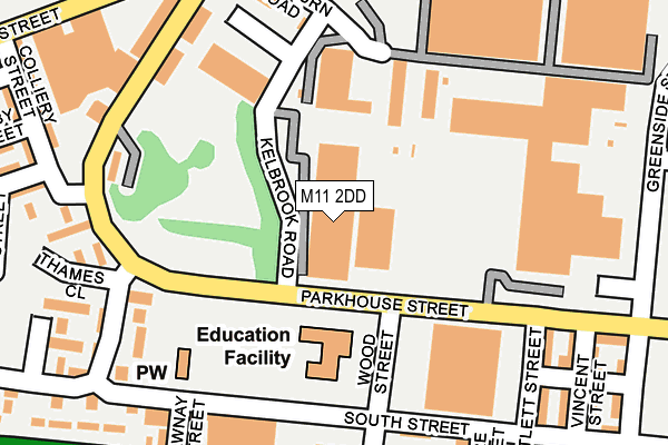 M11 2DD map - OS OpenMap – Local (Ordnance Survey)